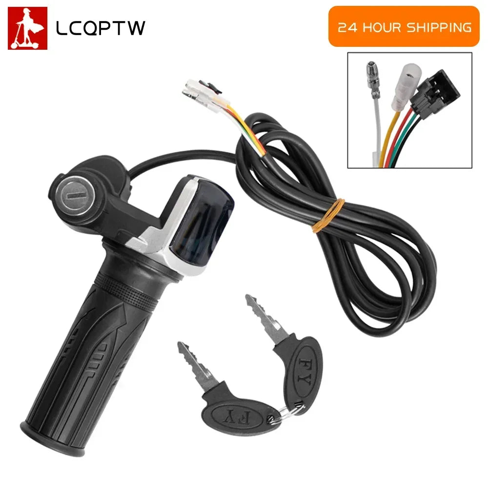 Throttle Grip E-bike Handlebar with Lock Ebike 36V 48V 60V Electric