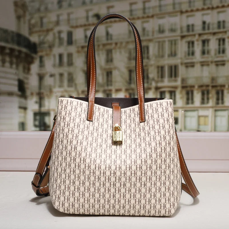 CH Premium Versatile Leather Crossbody Bag Ladies Large Capacity Daily