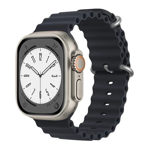 Silicone Ocean band for Apple Watch straps 45mm 46mm 40mm Ultra 2 49mm