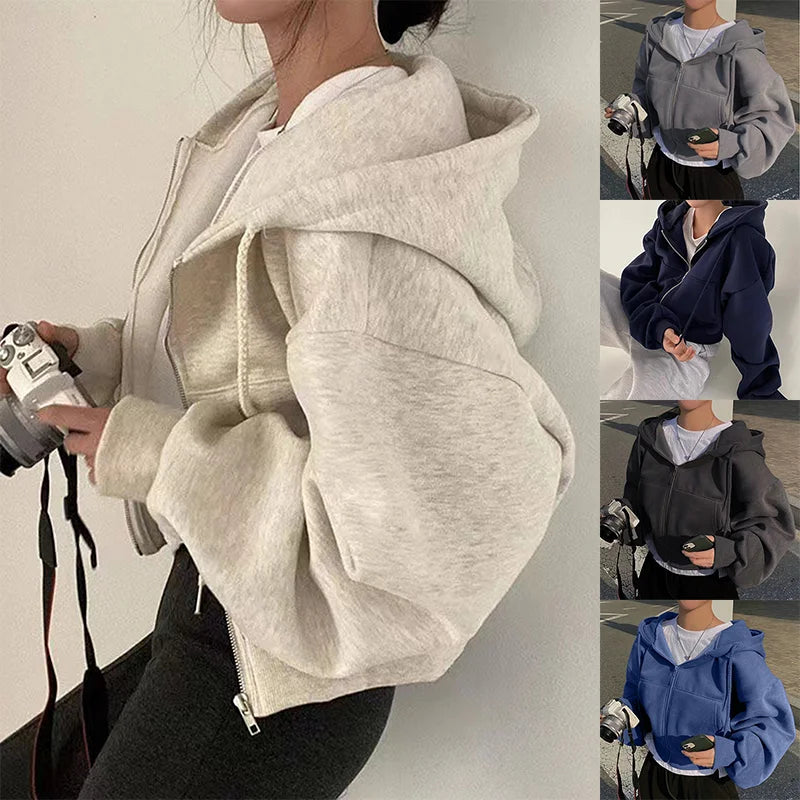 2024 Spring Autumn New Insfleece-lined Versatile Cropped Slims Smooths