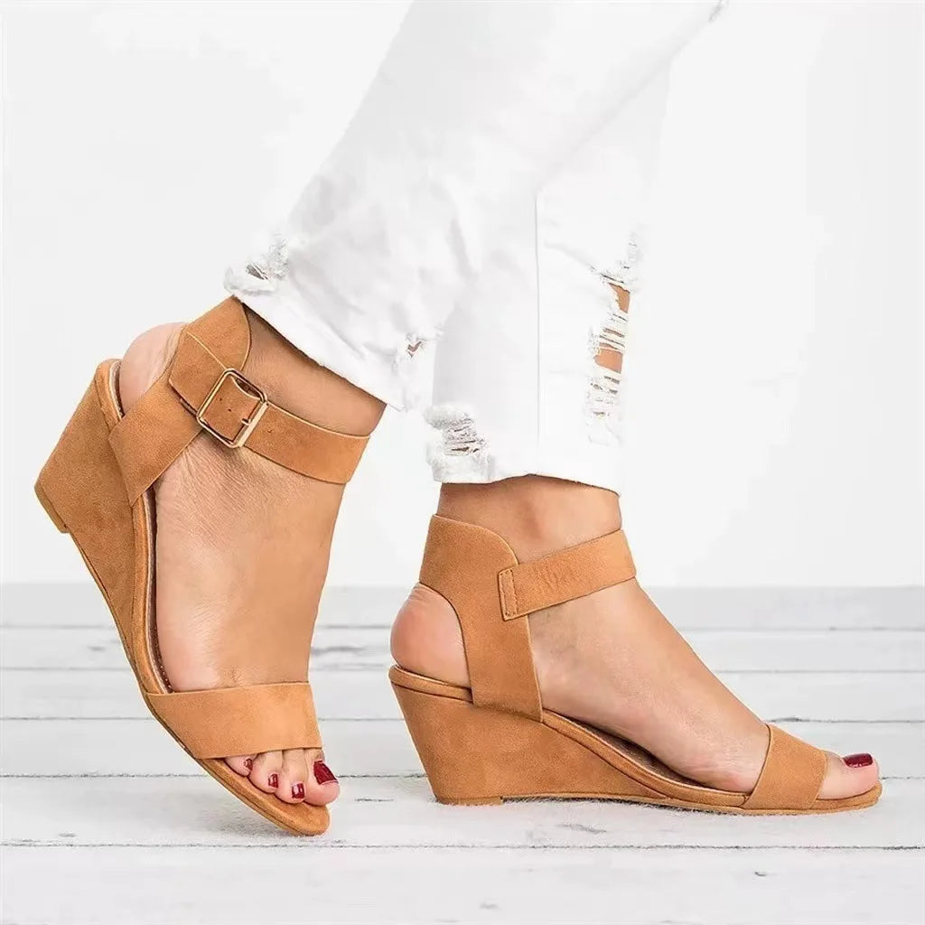 Summer Women's Sandals Fashion Open Toe Wedge Casual Shoes Women Plus