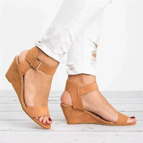 Summer Women's Sandals Fashion Open Toe Wedge Casual Shoes Women Plus