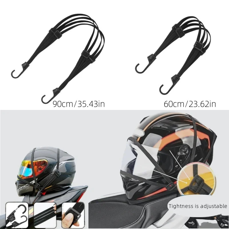 High-Elasticity Motorcycle Helmet Tie-Down Strap | Adjustable Luggage