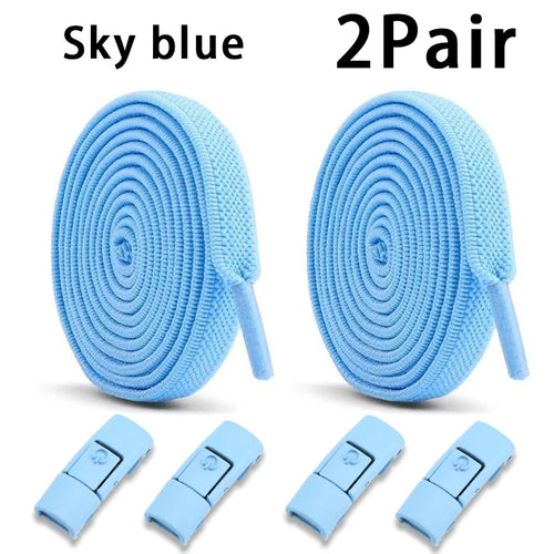 Elastic Laces Sneakers Tennis No Tie Shoe laces Lock Shoelaces without