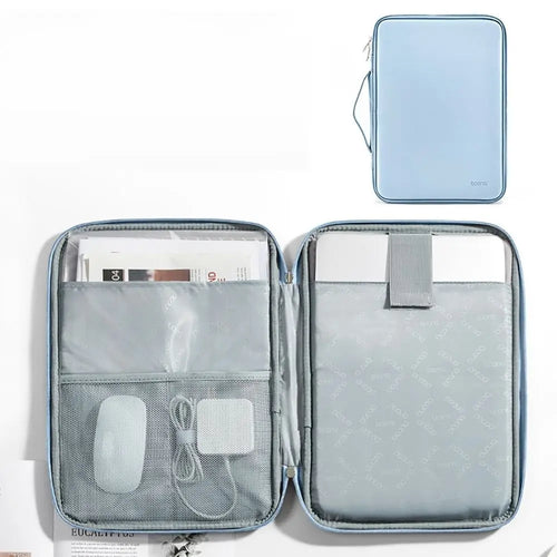 13 14 15 inch Laptop Sleeve Tablet Case PU Leather Shockproof Business