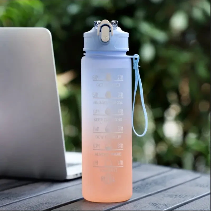 700ml Inspirational Outdoor Sports Water Cup With Time Scale And