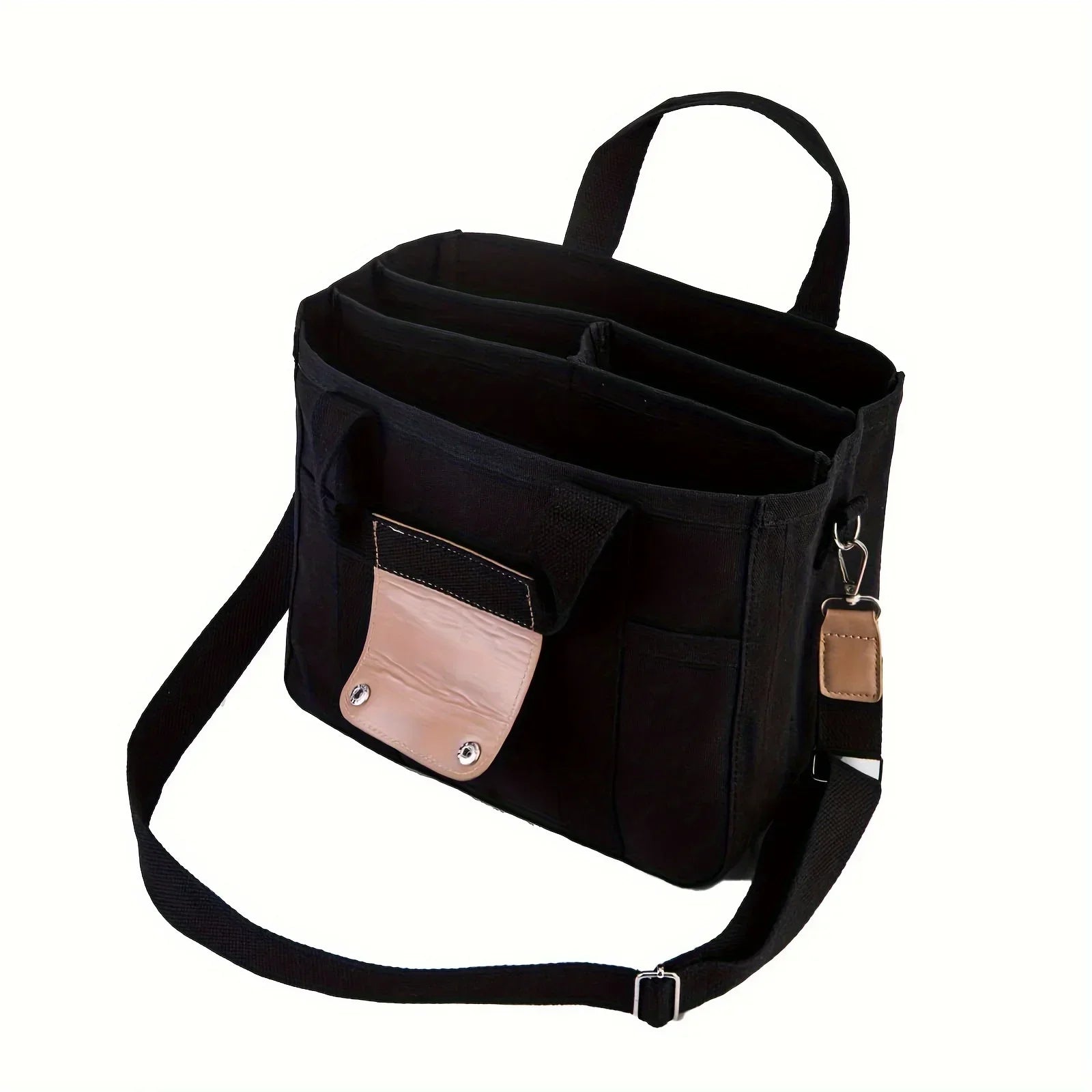 Ladies Canvas Handbag Multi Pocket Large Capacity Tote Bag Adjustable