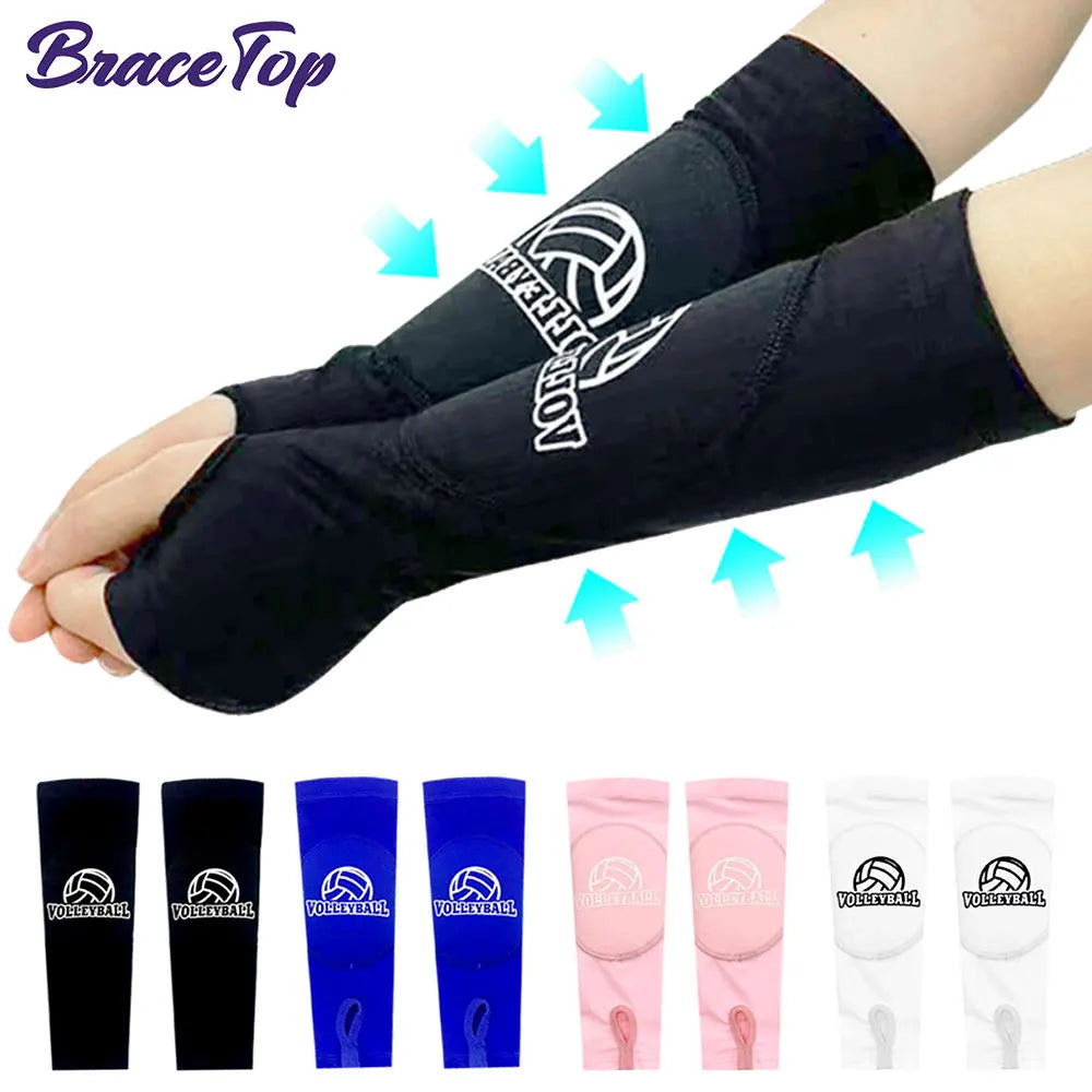 1Pair Volleyball Arm Sleeves Passing Forearm Sleeves with Protection