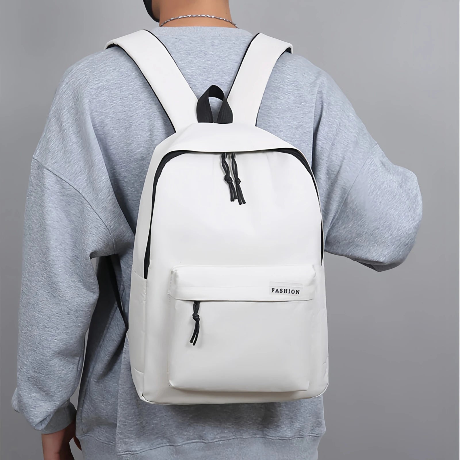 Men's Large Capacity Minimalist Preppy Backpack - Commuter Tote