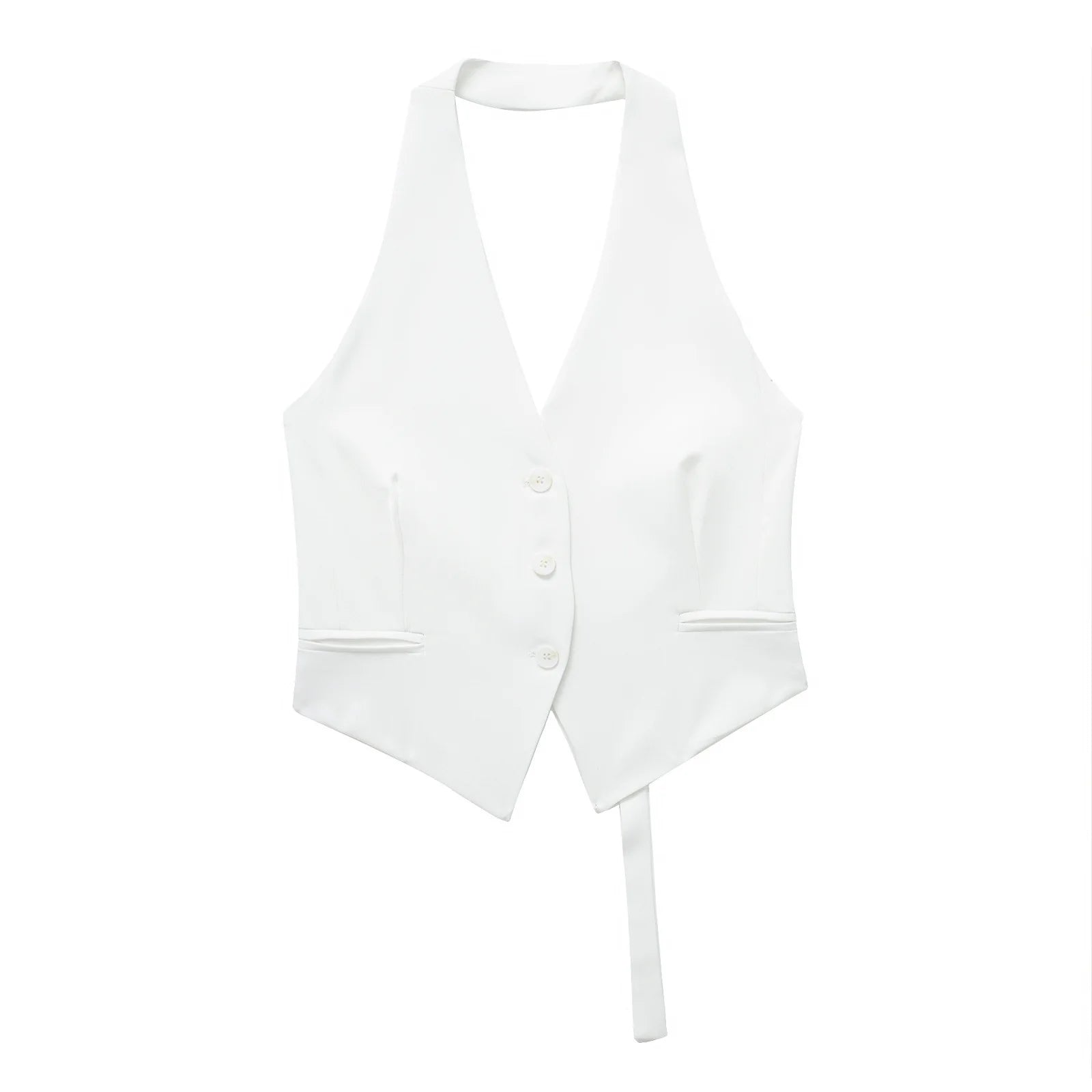 Summer 2025 Women's Sexy Halter Sleeveless Fashion Halter Neck Vest