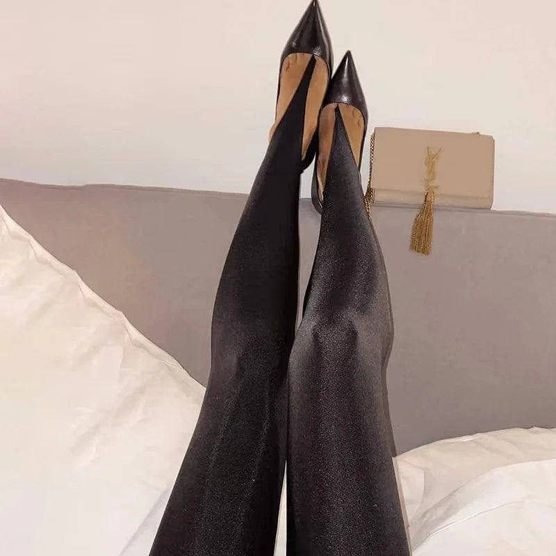 Y2K Long Korean Fashion Women Pants Spring Black High Waisted Skinny
