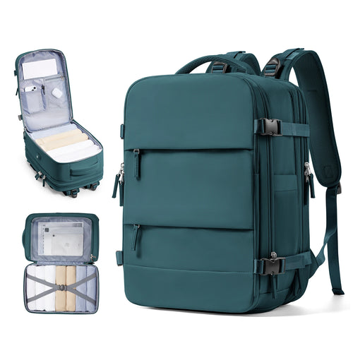 Men Business Travel Backpack Expandable USB Bag, Business Waterproof