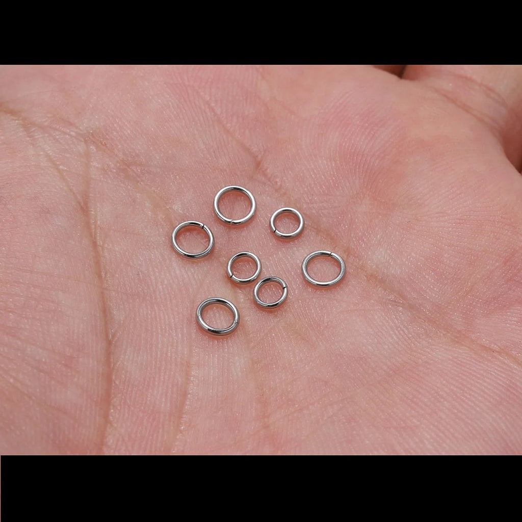 30-200Pcs 3-25mm Stainless Steel Split Ring Open Single Loops Jump