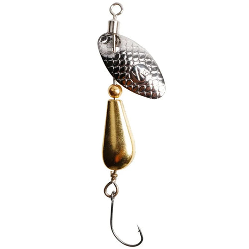 2Pcs Spinner Spoon Metal Bait Fishing Lure 5.5cm/2.8g Sequins Long