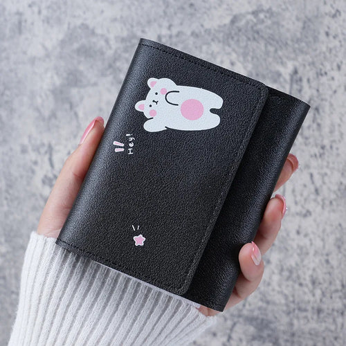 2024 Women Short Cute Small Wallet with Hasp ID Bank Card Holder for