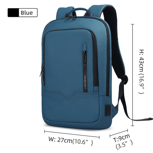 Heroic Knight Men Business Backpack Slim Waterproof 14" Laptop Bag