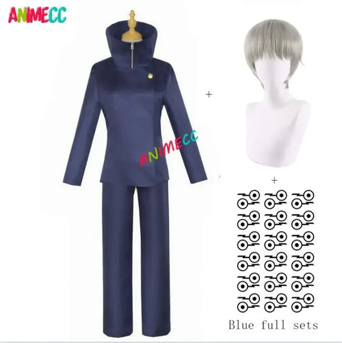 ANIMECC in Stock S-2xL Toge Inumaki Cosplay Costume Wig Tattoo Sticker