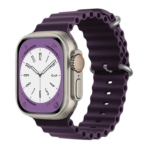 Silicone Ocean band for Apple Watch straps 45mm 46mm 40mm Ultra 2 49mm