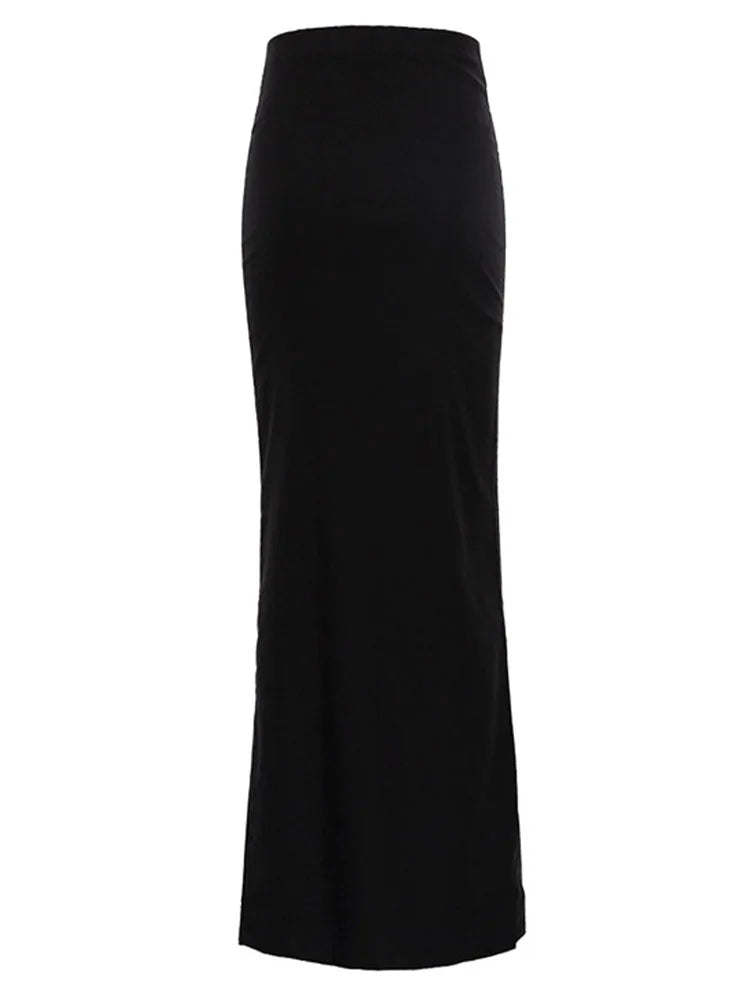 Fashion For Women Black Long Skirts High Waist Slim Seamless Elegant