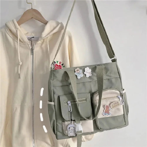 Waterproof Canvas Women Handbags Shoulder Bag Nylon Ladies Messenger