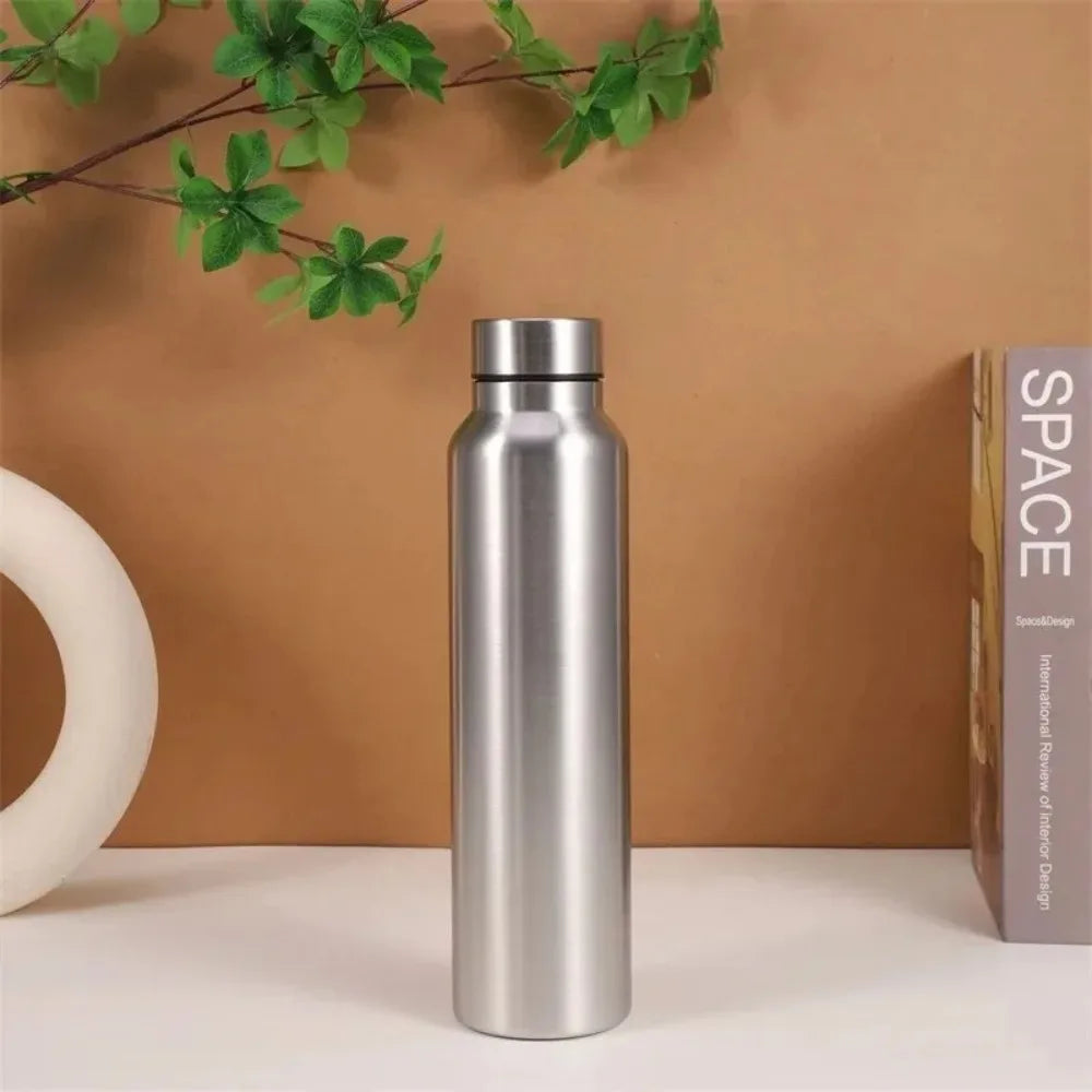 1000ML Stainless Steel Sport Bottle Single-Layer Red Water Cup Metal