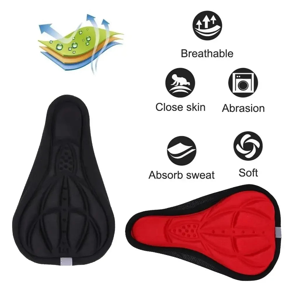 2025 Bicycle Saddle 3D Soft Cycling Seat Cover MTB Mountain Bike