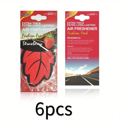 3-60pcs Car Air Freshener Natural Scented Tea Paper Auto Hanging