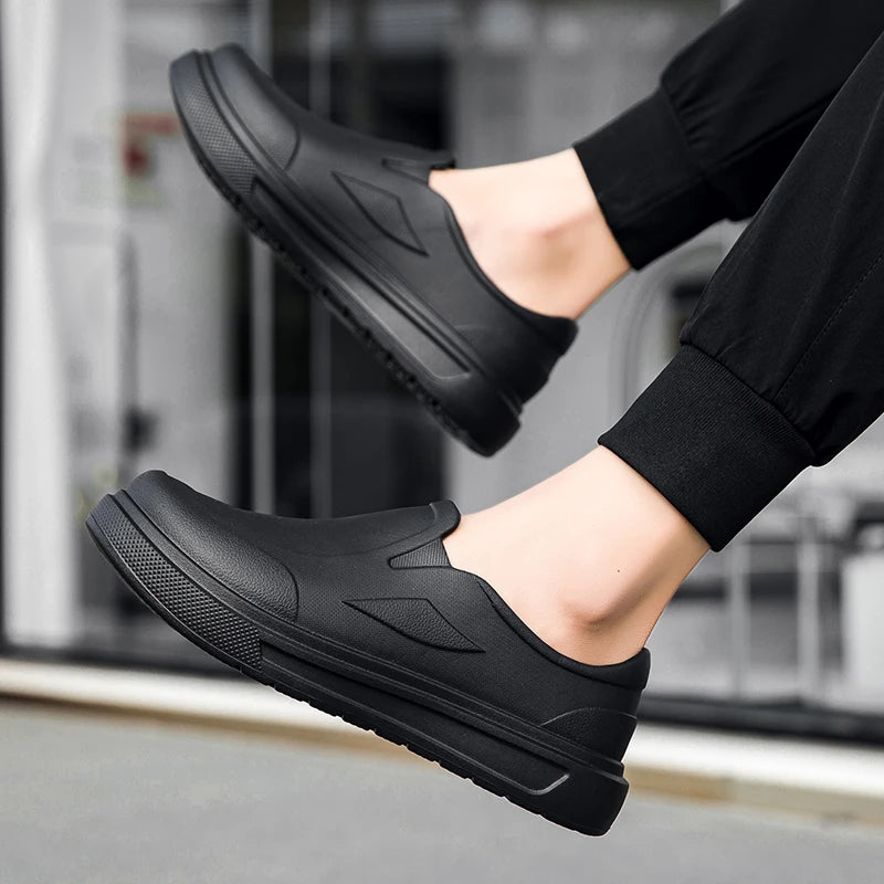 Men's Chef Shoes Anti Slip Oil Resistant Dirt Resistant Work Shoes