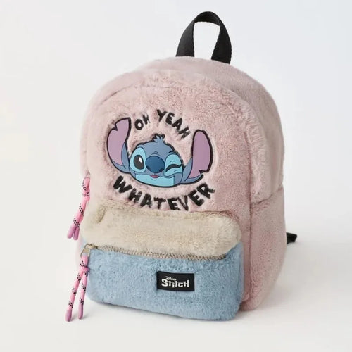 Disney 2025 New Cartoon Plush Doll Shoulder Bag Sweet and Cute Stitch