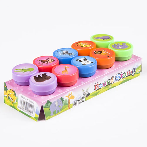10pcs Assorted Stamps for Kids Self-ink Stamps Children Toy Stamps