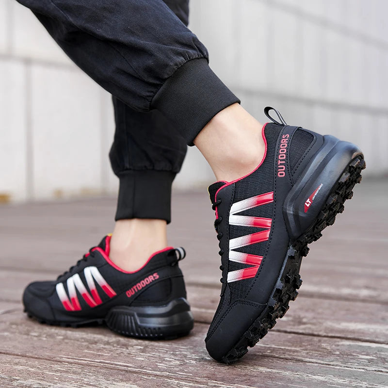 Men‘s Waterproof Hiking Shoes Outdoor Trainers Lace-up Climbing Shoes