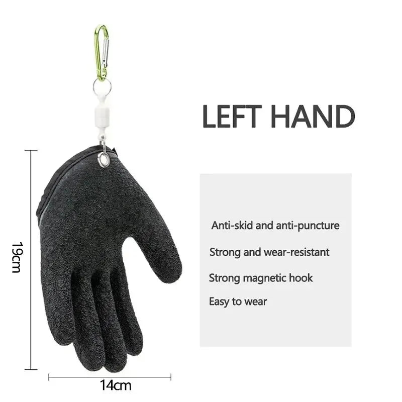 1Pc Left Or Right Professional Catch Fish Latex Hunting Gloves Fishing