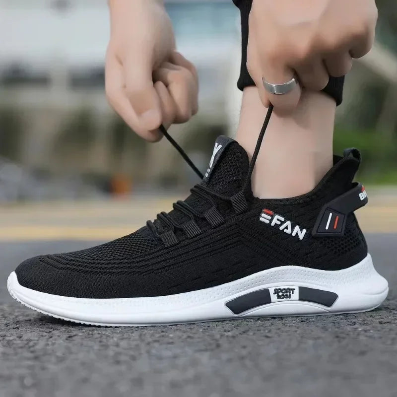 Spring White Casual Shoes Breathable Non-slip Walking Sneakers Men