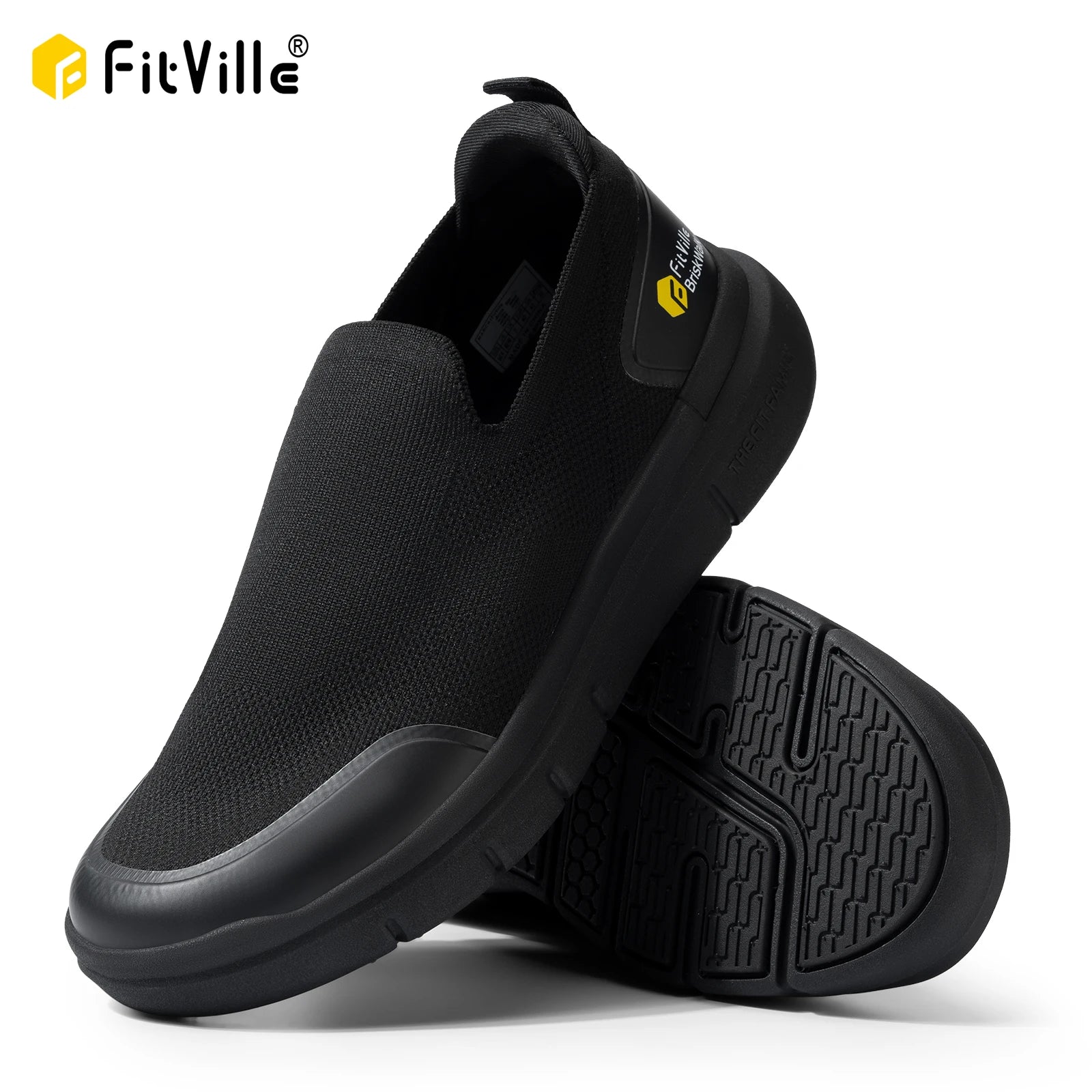 FitVille Men‘s Walking Shoes Extra Wide Plantar Fasciitis Shoes
