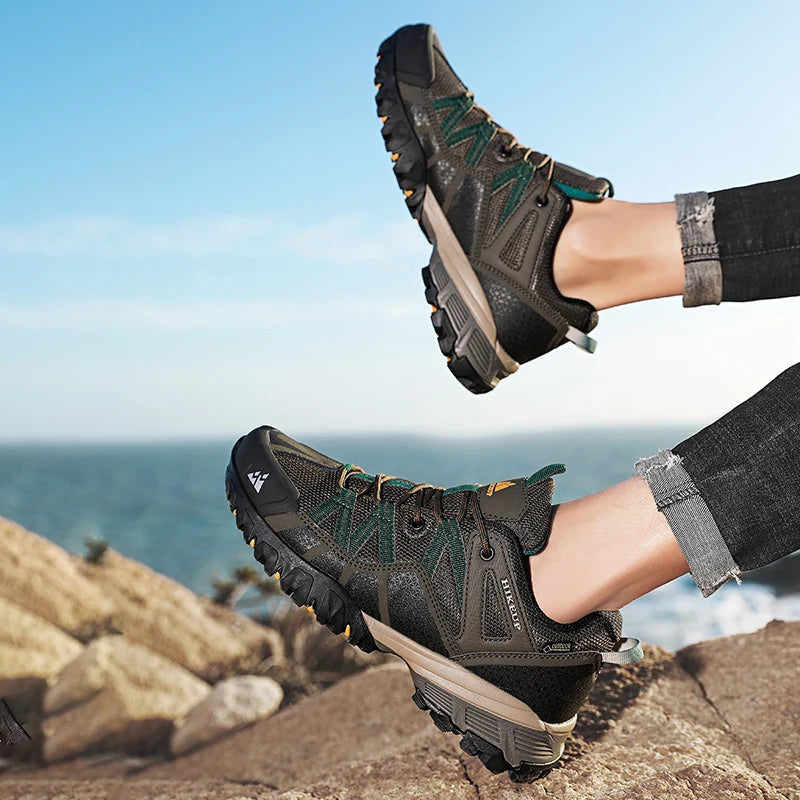 HIKEUP Men‘s Hiking Shoes Trekking Sneakers For Men Mountain Climbing