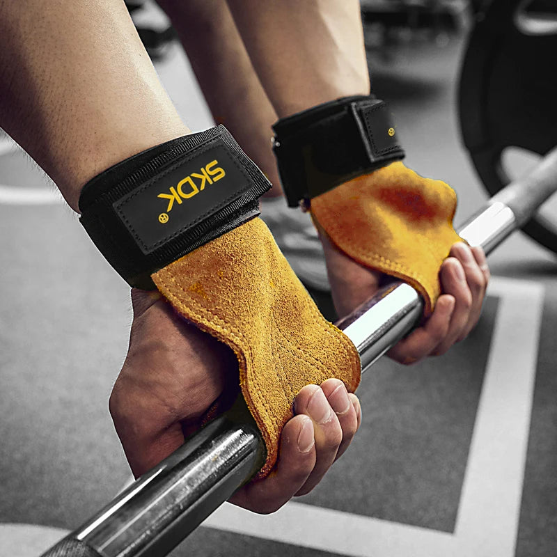 Gym Grips For Men Women Cowhide Palm Guards Weightlifting Fitness