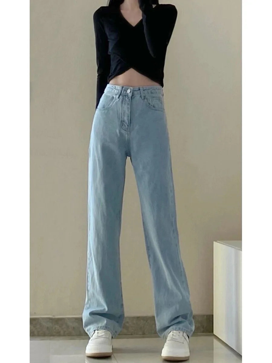 Spring And Summer New High Waisted Slim Jeans For Women Niche Casual
