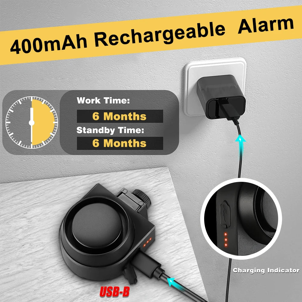 Bicycle Vibration Alarm USB Rechargeable Wireless Anti-theft