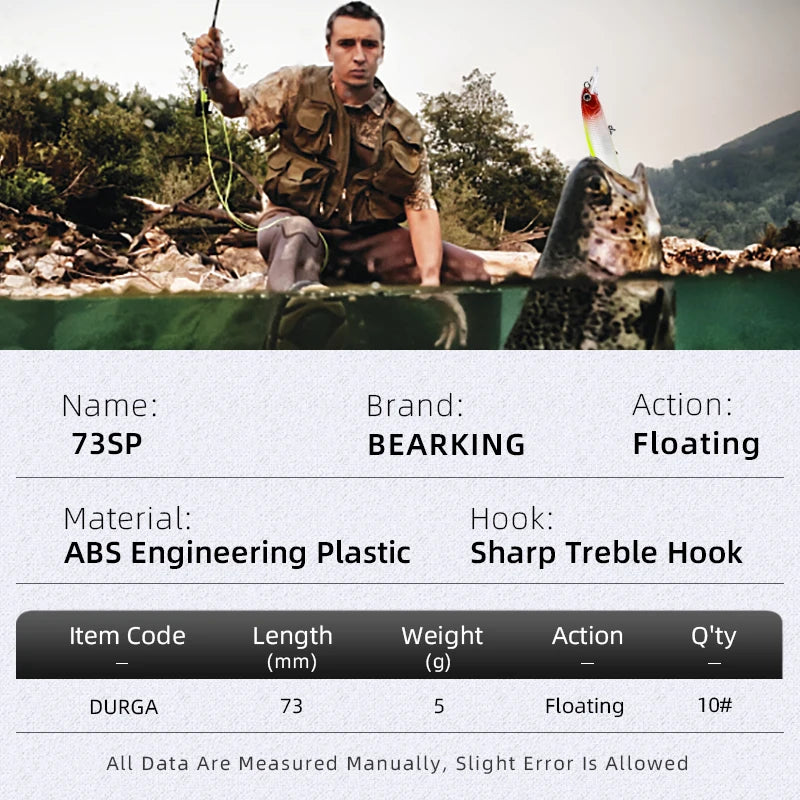 BEARKING New model 73mm 5g professional quality magent weight fishing