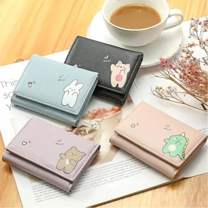 2024 Women Short Cute Small Wallet with Hasp ID Bank Card Holder for