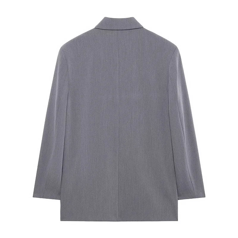 MUJER 2025 Straight Blazer for Women Loose Office Blazer Women Long