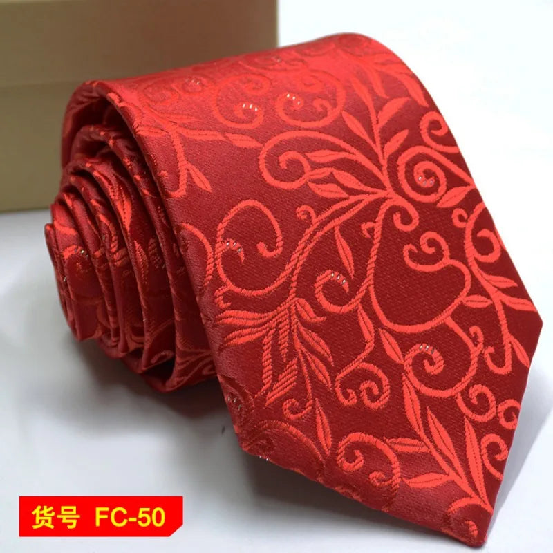 67 Styles Men's Ties Solid Color Stripe Flower Floral 7-8cm Jacquard