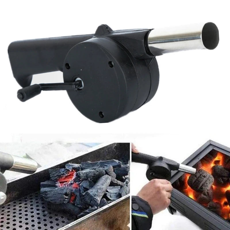 Barbecue Blower Small Manual Blower Combustion Aid Hand Cranked Hair