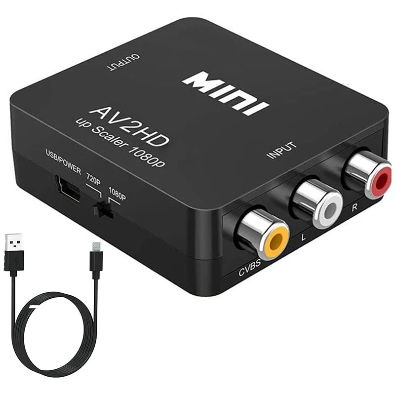 AV TO HDMI-compatible Adapter Converter 1080P Video Composite