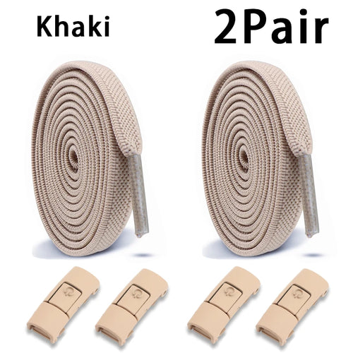 Elastic Laces Sneakers Tennis No Tie Shoe laces Lock Shoelaces without