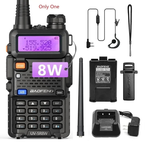 1/2X Baofeng UV-5R 8W Tri-Power Walkie Talkie High Power Dual Band