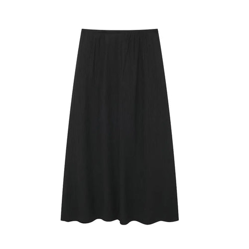 TRAFZA Women Fashion Vintage Solid Skirt Suit Bow Lace-up Tank Tops V