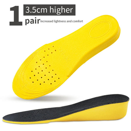Invisiable Height Increase Insoles for Women Men Heel Lift Yellow