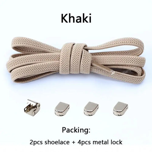 No tie Shoe laces Elastic laces Sneakers Flat Shoelaces without ties