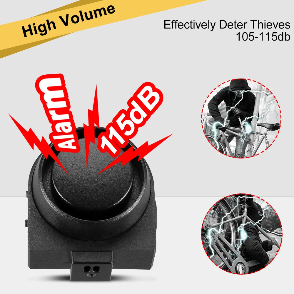 Bicycle Vibration Alarm USB Rechargeable Wireless Anti-theft